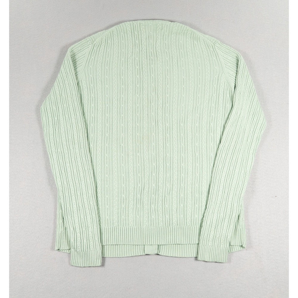 Sutton Studio Bloomingdale's Silk Cashmere Cardigan Mint Green Cable Knit WomenS image 6